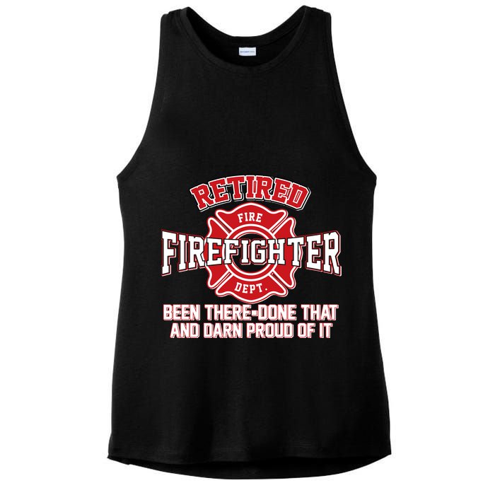 Retired Firefighter Been There Done That Ladies PosiCharge Tri-Blend Wicking Tank