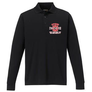 Retired Firefighter Been There Done That Performance Long Sleeve Polo