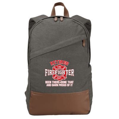Retired Firefighter Been There Done That Cotton Canvas Backpack