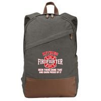 Retired Firefighter Been There Done That Cotton Canvas Backpack