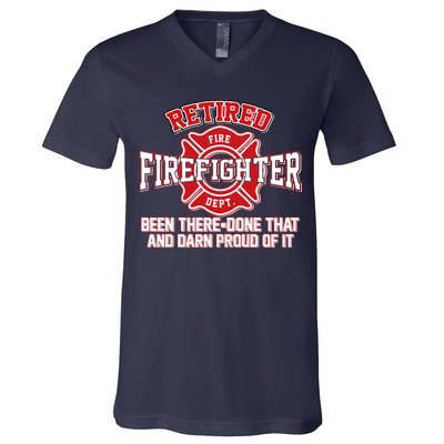 Retired Firefighter Been There Done That V-Neck T-Shirt