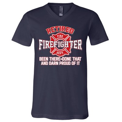 Retired Firefighter Been There Done That V-Neck T-Shirt