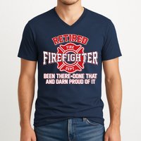 Retired Firefighter Been There Done That V-Neck T-Shirt