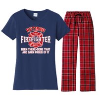 Retired Firefighter Been There Done That Women's Flannel Pajama Set