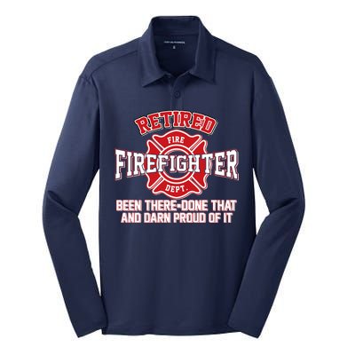 Retired Firefighter Been There Done That Silk Touch Performance Long Sleeve Polo