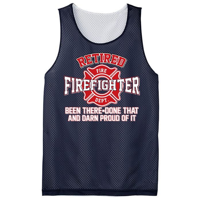 Retired Firefighter Been There Done That Mesh Reversible Basketball Jersey Tank