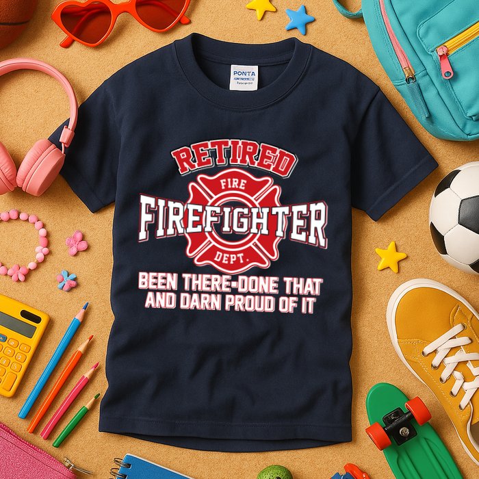 Retired Firefighter Been There Done That Kids T-Shirt