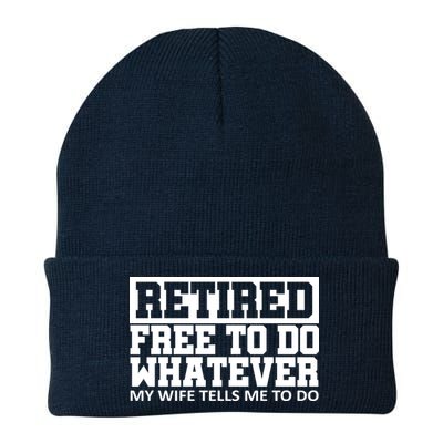 Retired Free To Do Whatever My Wife Tells Me Beanie