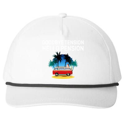 Retired Goodbye Tension Hello Pension Vacation Snapback Five-Panel Rope Hat