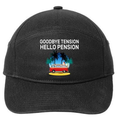 Retired Goodbye Tension Hello Pension Vacation 7-Panel Snapback Hat