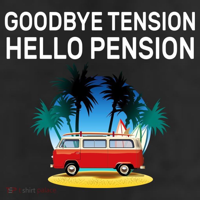 Retired Goodbye Tension Hello Pension Vacation 11oz C Handle Ceramic Mug