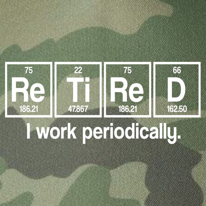 Retired I Work Periodically Periodic Table Elements Legacy Tie Dye Trucker Hat
