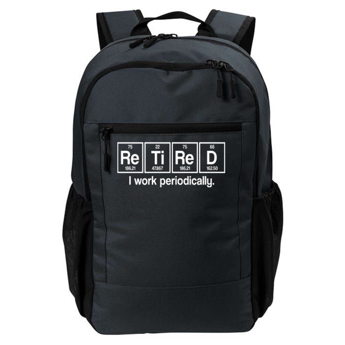 Retired I Work Periodically Periodic Table Elements Daily Commute Backpack