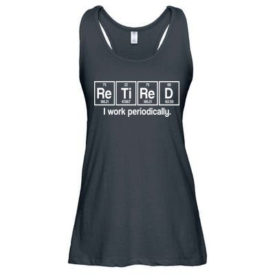 Retired I Work Periodically Periodic Table Elements Ladies Essential Flowy Tank