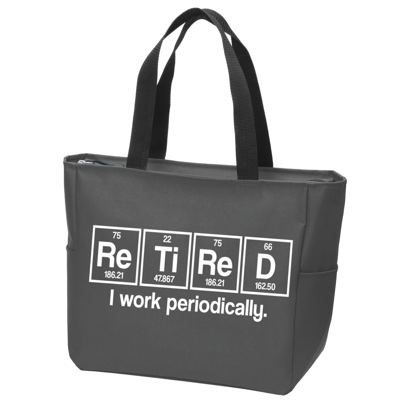 Retired I Work Periodically Periodic Table Elements Zip Tote Bag