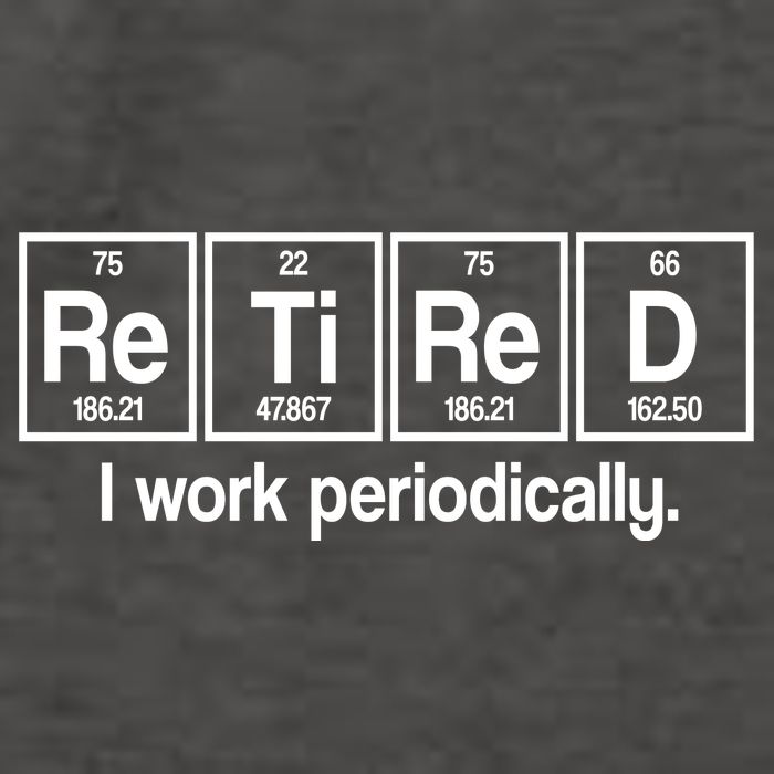 Retired I Work Periodically Periodic Table Elements Vector Backpack