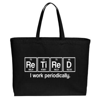 Retired I Work Periodically Periodic Table Elements Cotton Canvas Jumbo Tote