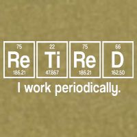 Retired I Work Periodically Periodic Table Elements Garment-Dyed Women's Muscle Tee