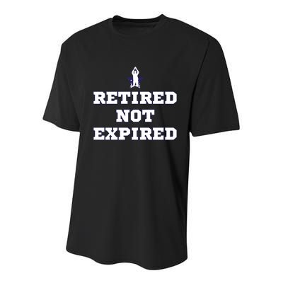 Retired Not Expired Youth Performance Sprint T-Shirt