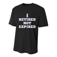 Retired Not Expired Youth Performance Sprint T-Shirt