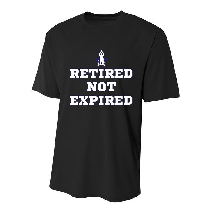 Retired Not Expired Youth Performance Sprint T-Shirt