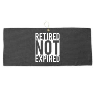 Retired Not Expired Funny Large Microfiber Waffle Golf Towel