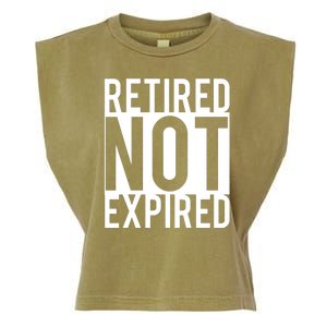 Retired Not Expired Funny Garment-Dyed Women's Muscle Tee