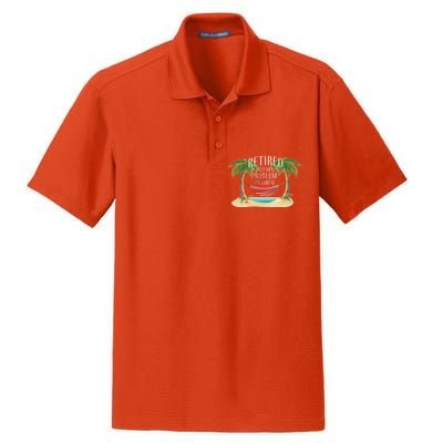 Retired Not My Problem Anymore Dry Zone Grid Polo