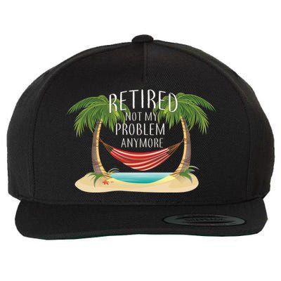 Retired Not My Problem Anymore Wool Snapback Cap