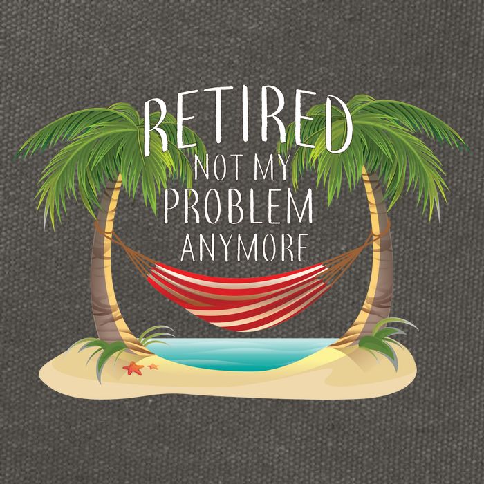 Retired Not My Problem Anymore Cotton Canvas Backpack