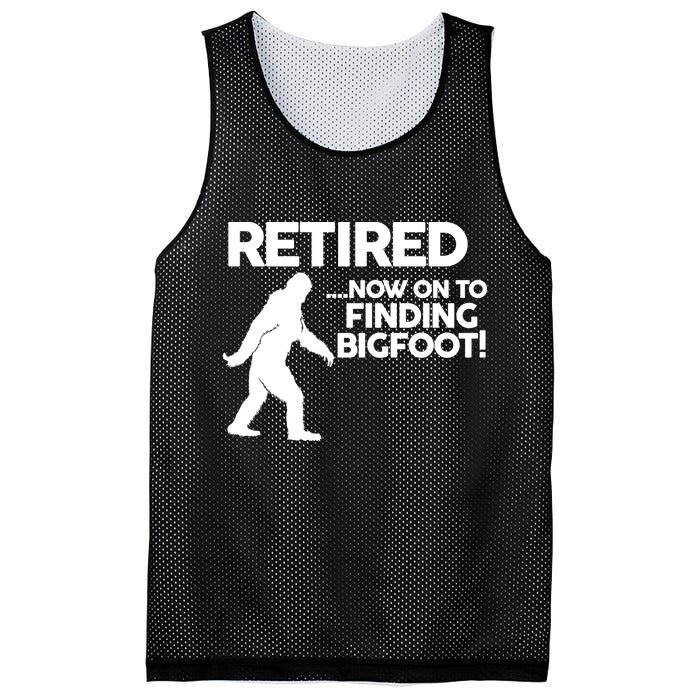 Retired Now On To Finding Bigfoot Mesh Reversible Basketball Jersey Tank