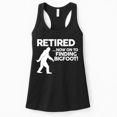Retired Now On To Finding Bigfoot Womens Tank Top