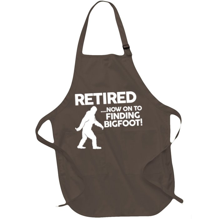 Retired Now On To Finding Bigfoot Full-Length Apron With Pockets