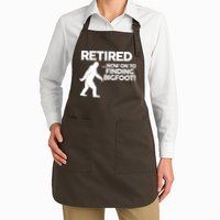 Retired Now On To Finding Bigfoot Full-Length Apron With Pockets