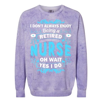 Retired Nurse Colorblast Crewneck Sweatshirt