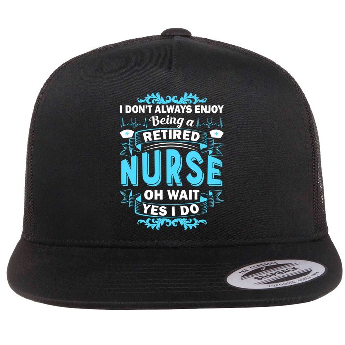 Retired Nurse Flat Bill Trucker Hat