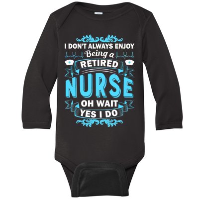 Retired Nurse Baby Long Sleeve Bodysuit