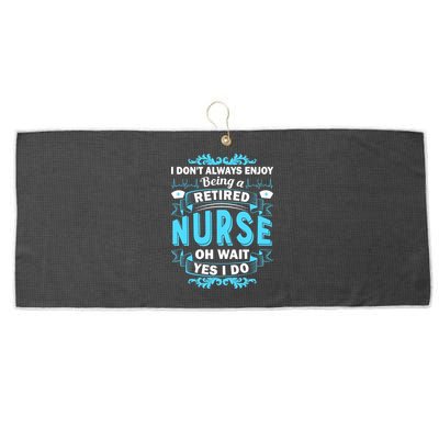 Retired Nurse Large Microfiber Waffle Golf Towel