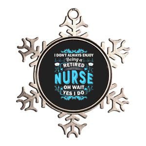 Retired Nurse Metallic Star Ornament