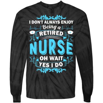 Retired Nurse Tie-Dye Long Sleeve Shirt