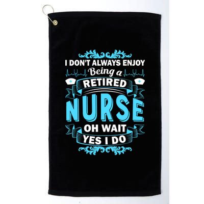 Retired Nurse Platinum Collection Golf Towel