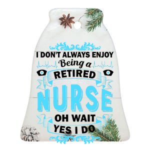 Retired Nurse Ceramic Bell Ornament