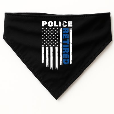 Retired Police Blue Flag USA-Made Doggie Bandana