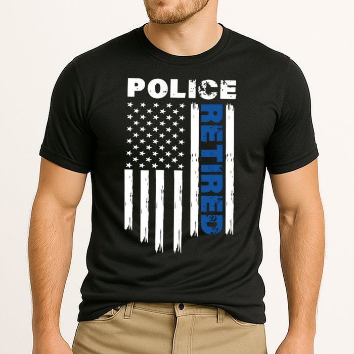 Retired Police Blue Flag Performance Shirt