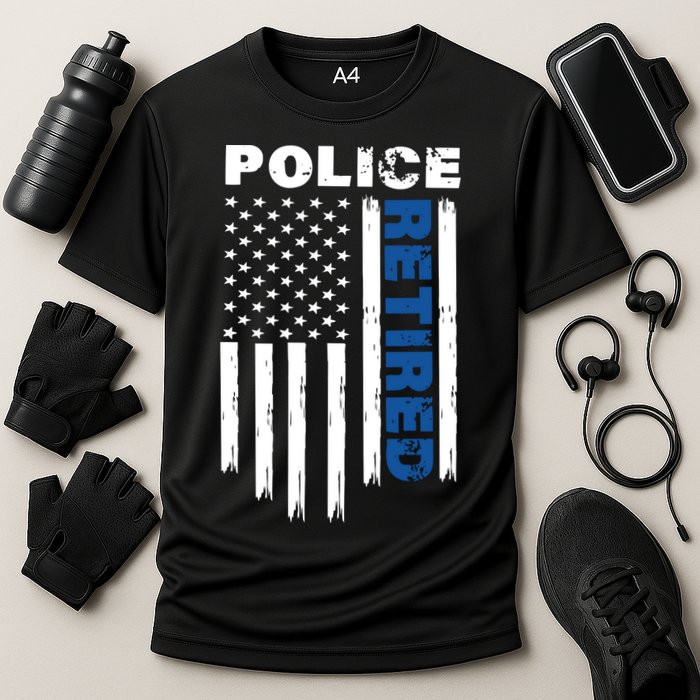 Retired Police Blue Flag Performance Shirt