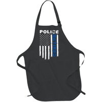 Retired Police Blue Flag Full-Length Apron With Pockets