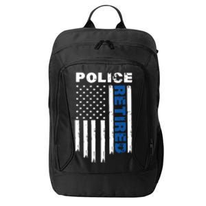 Retired Police Blue Flag City Backpack