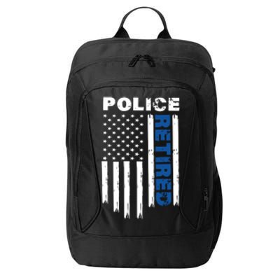 Retired Police Blue Flag City Backpack