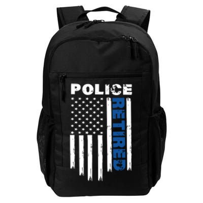 Retired Police Blue Flag Daily Commute Backpack