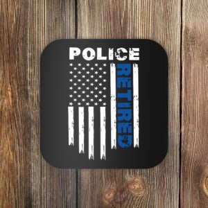 Retired Police Blue Flag Coaster